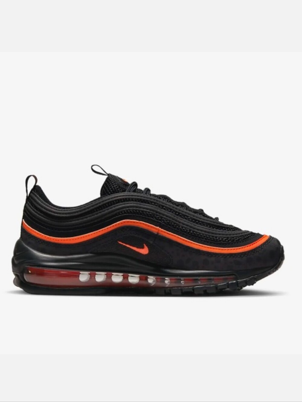 NEW Nike Air Max 97 Black/Safety Orange/Black Sneakers